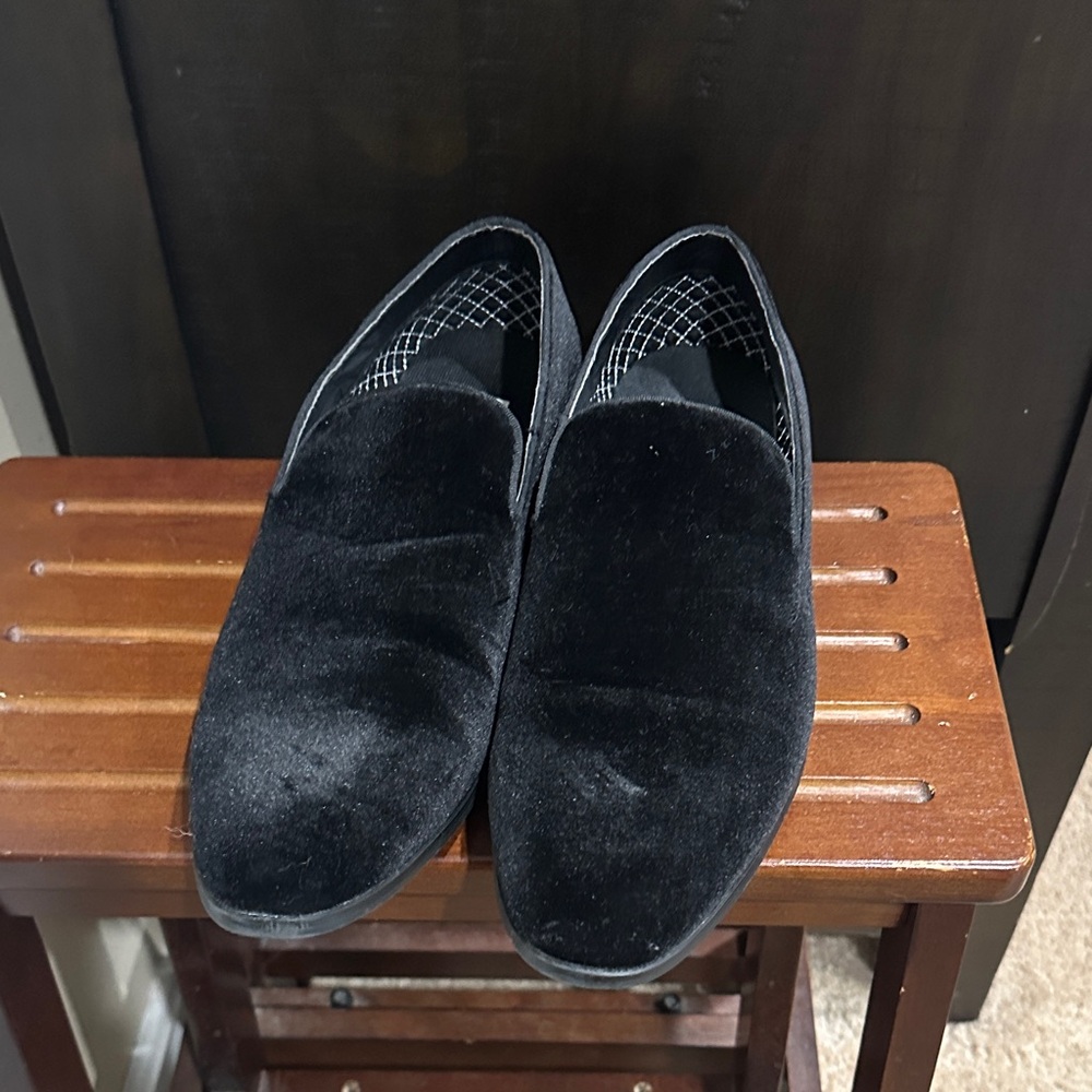 Men's Black Velvet Loafers